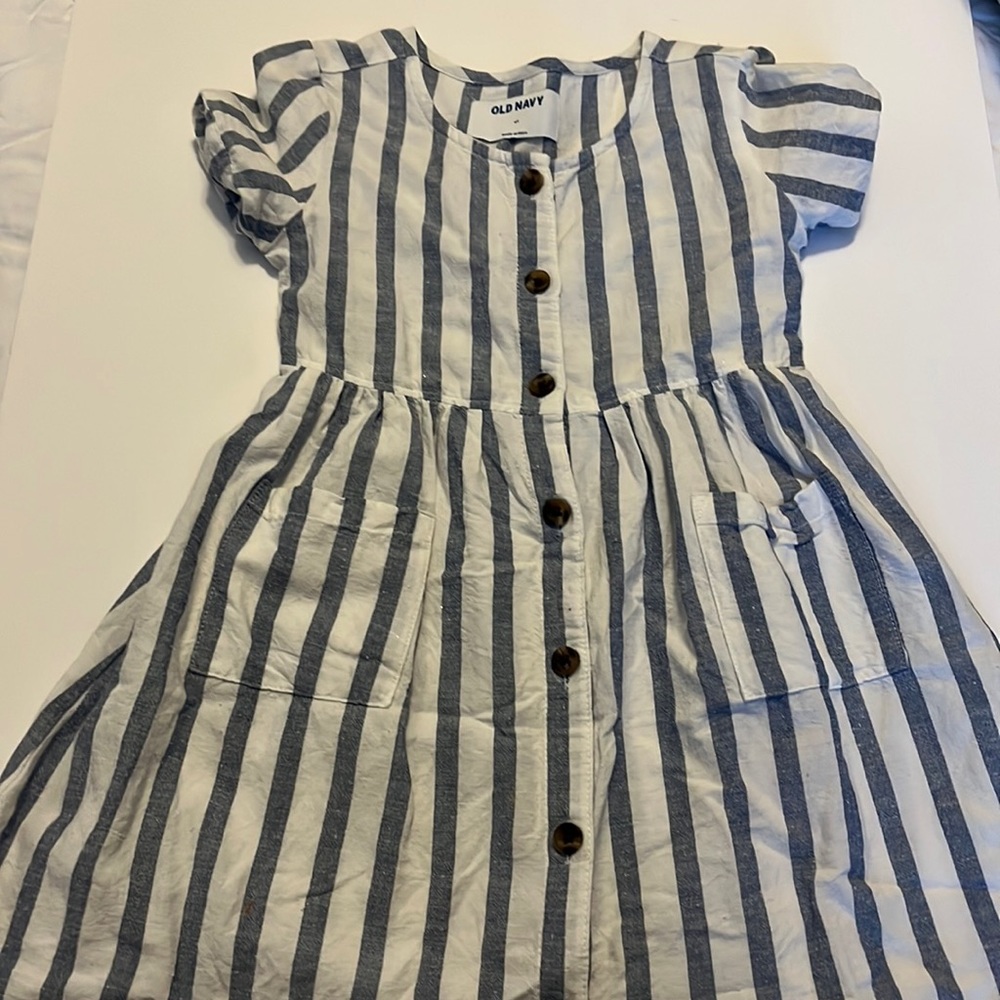 Old Navy toddler dress size 4T blue and white